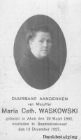 1927 Bidprentje Catherina Waskowski